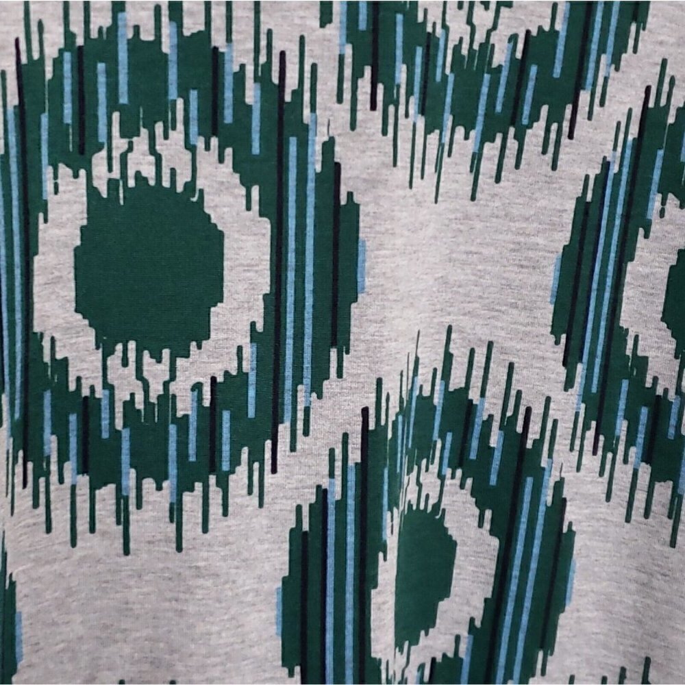 Lularoe Womens Grey Green Geometric Circle High Low Tunic Top Small - Picture 3 of 6